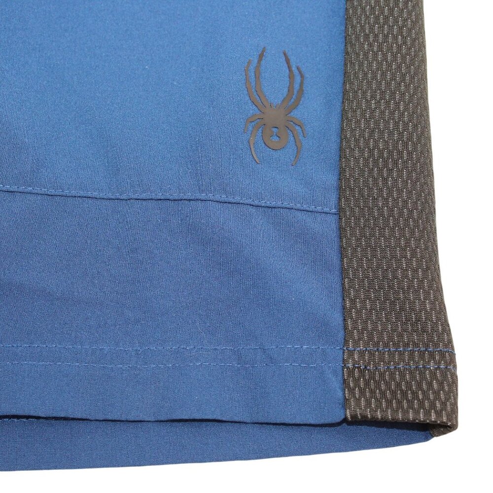 Spyder Mens Active Shorts Sz Large Blue Drawstring Pockets Polyester Stretch - Picture 7 of 12